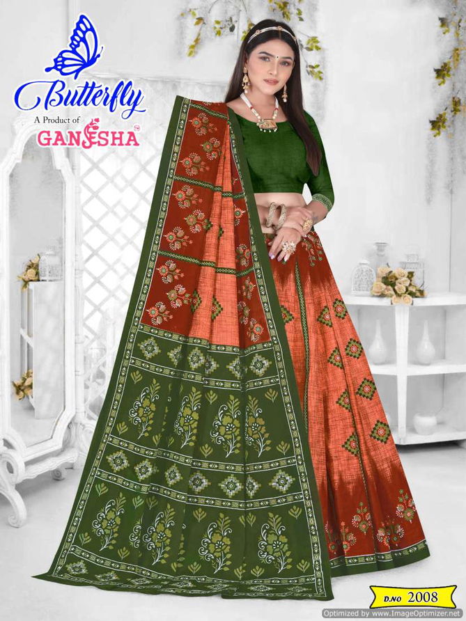 Butterfly Vol 2 By Ganesha Daily Wear Cotton Printed Saree Wholesale Market In Surat